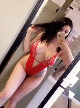 Capbarista sexy red outfit teasing