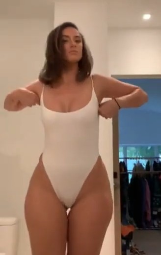 YesJulz Sexy White Swimsuit Video
