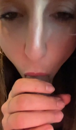 Christina Khalil Sucking a dildo Video