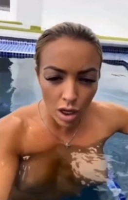 Mandy Rose in the pool hot Video